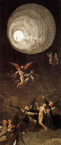 Hieronymous Bosch, Ascent of the Blessed c1490-1516, Web Gallery of Art, Wikimedia Commons.